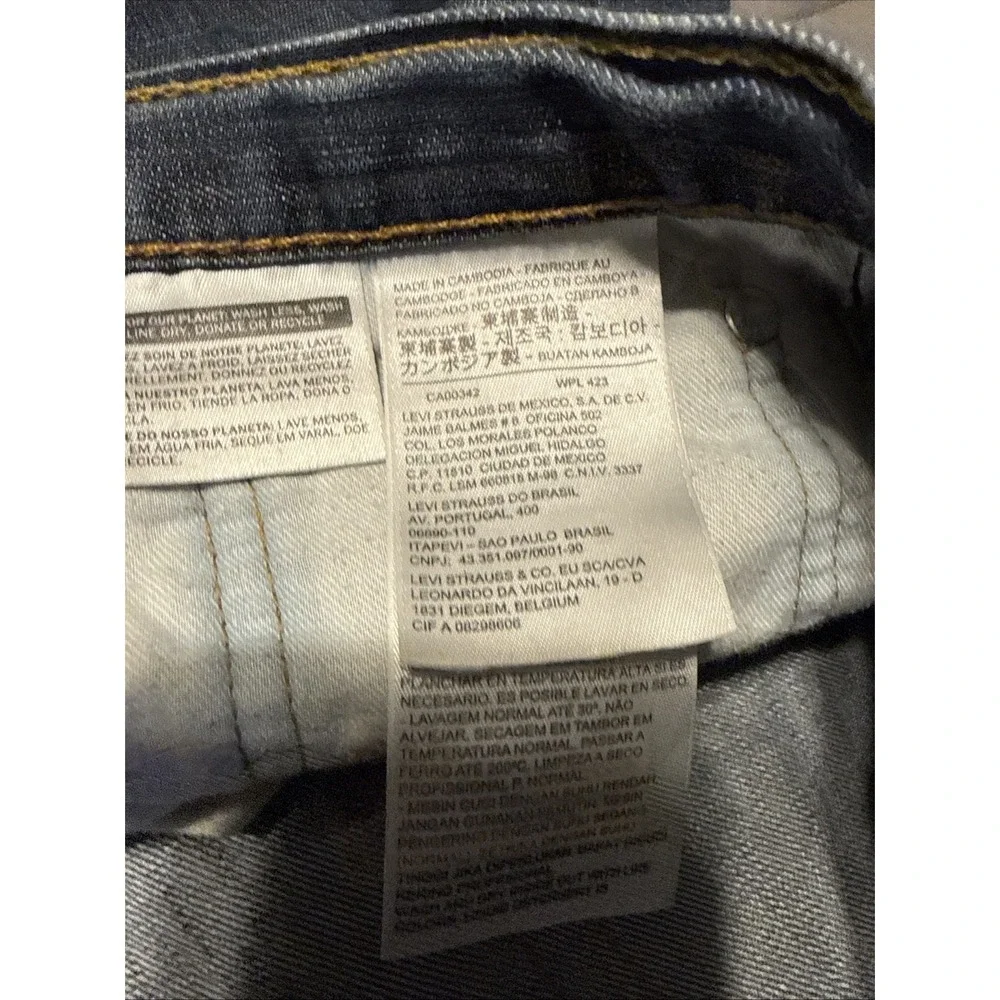 Levis 569 Loose Straight Dark Wash Blue Denim Jeans Men's 34x34 (Fitz 36x32) - Picture 5 of 9
